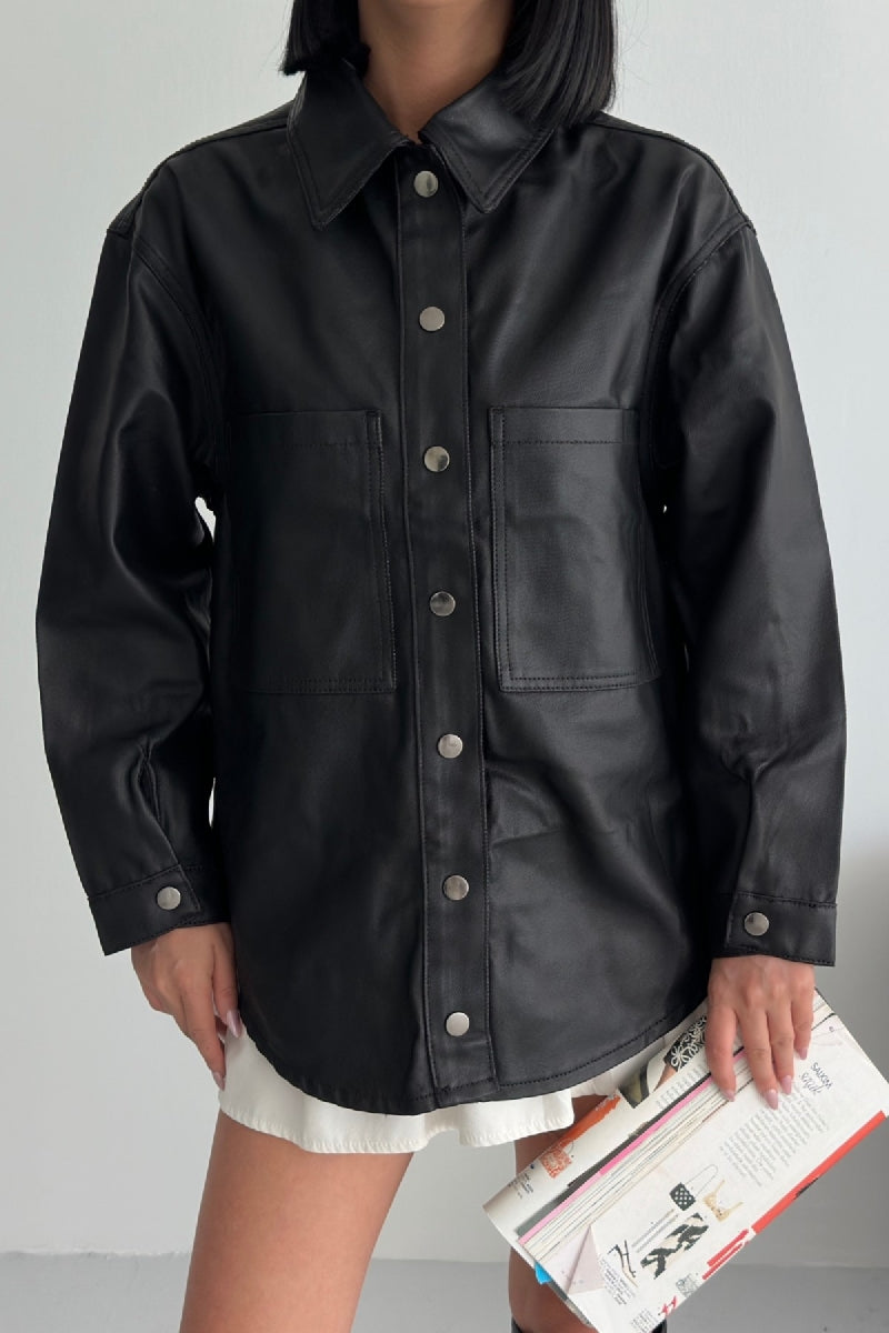 Cepli Oversize Kot Gömlek 6055