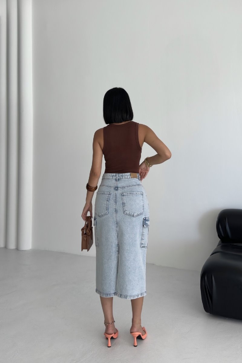 Kargo Cepli Kot Etek 1023