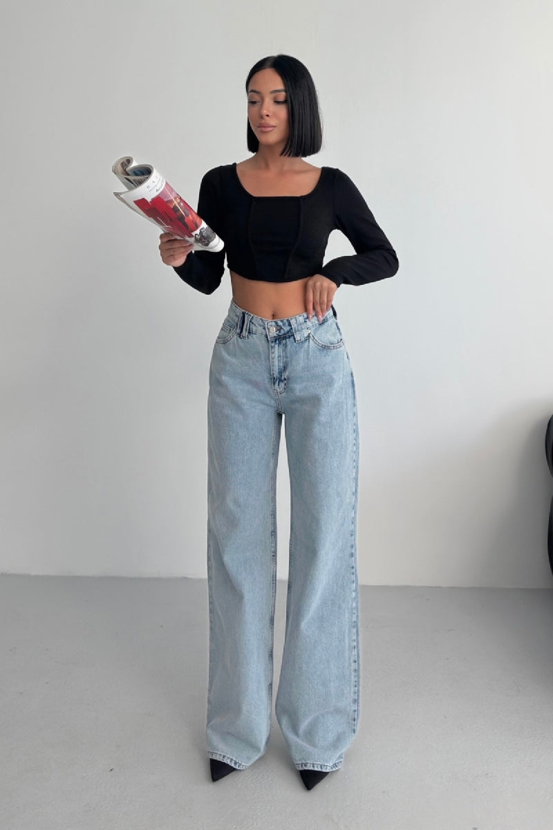 Bol Paça Baggy Relax Kot Pantolon 7031