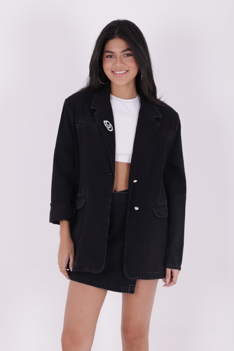 Düğmeli Klasik Blazer Ceket 6066