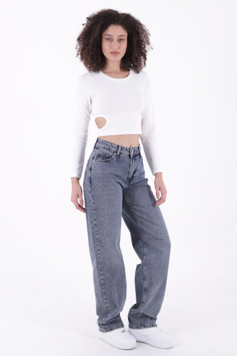 Dizi Pensli Baggy Kot Pantolon 7050