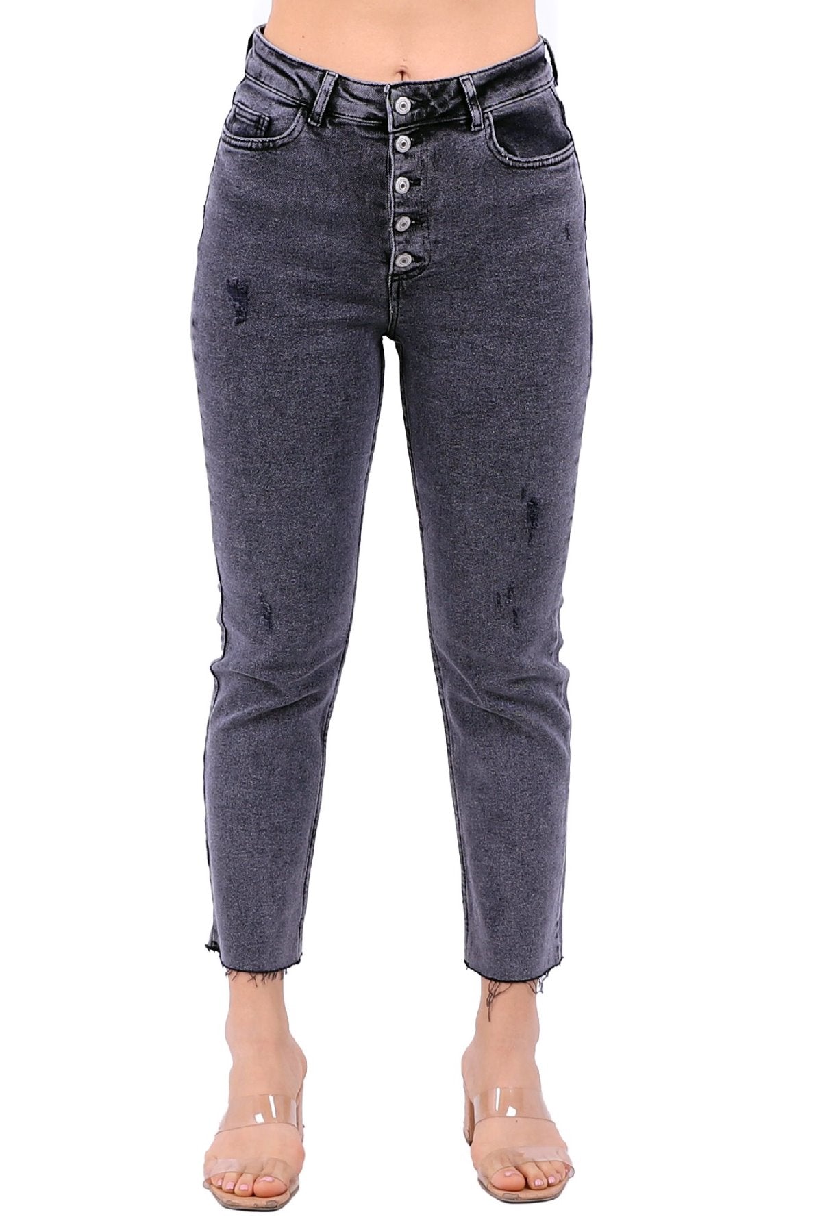 5 Düğmeli Mom Fit Kot Pantolon 745
