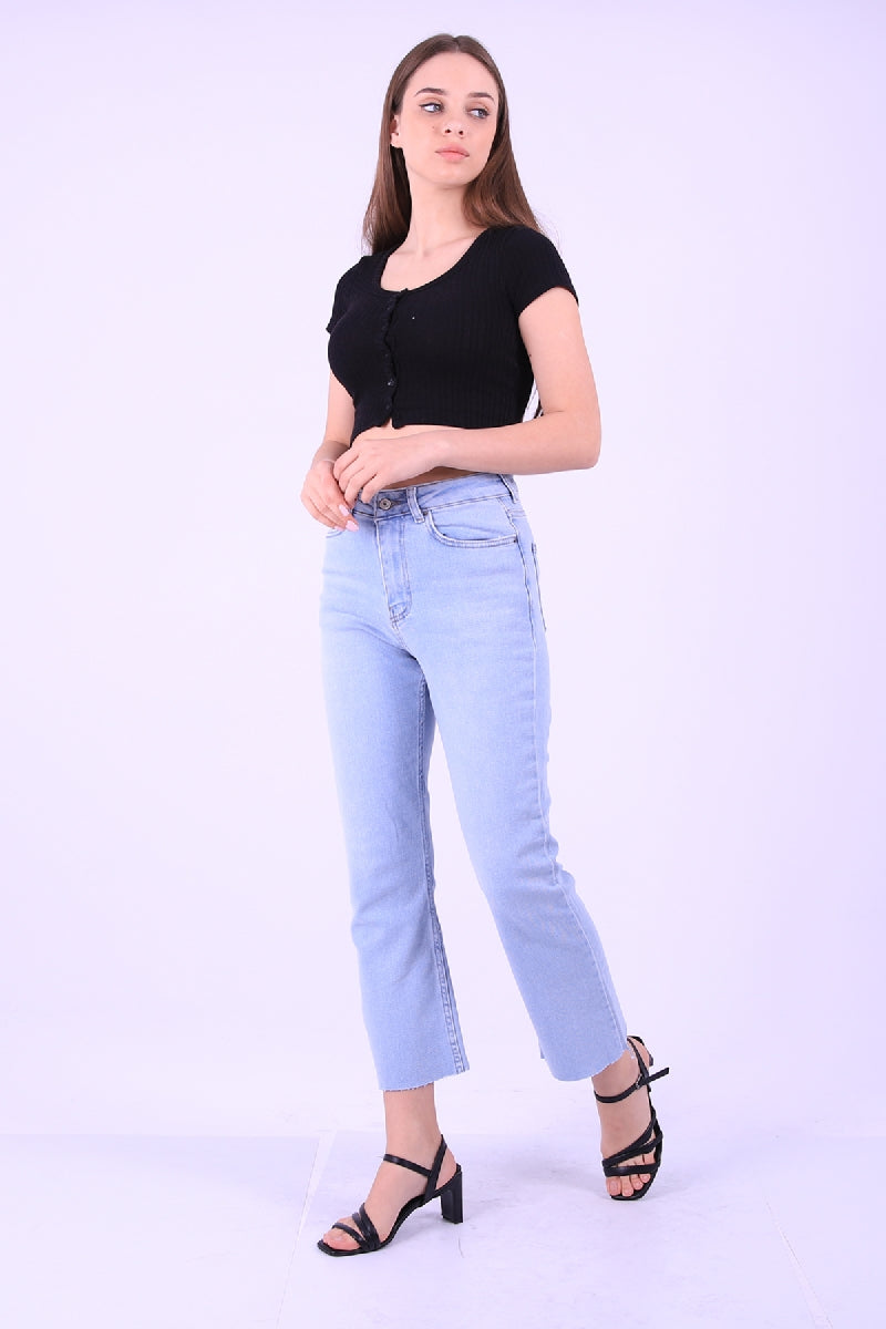 İspanyol Mom Fit Kot Pantolon 1706