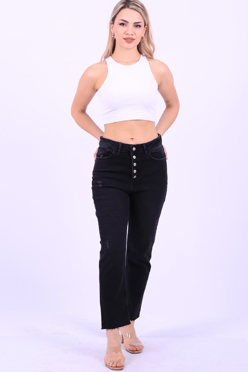 5 Düğmeli Mom Fit Kot Pantolon 745