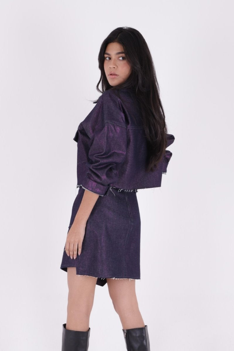 Kısa Oversize Kot Ceket 651