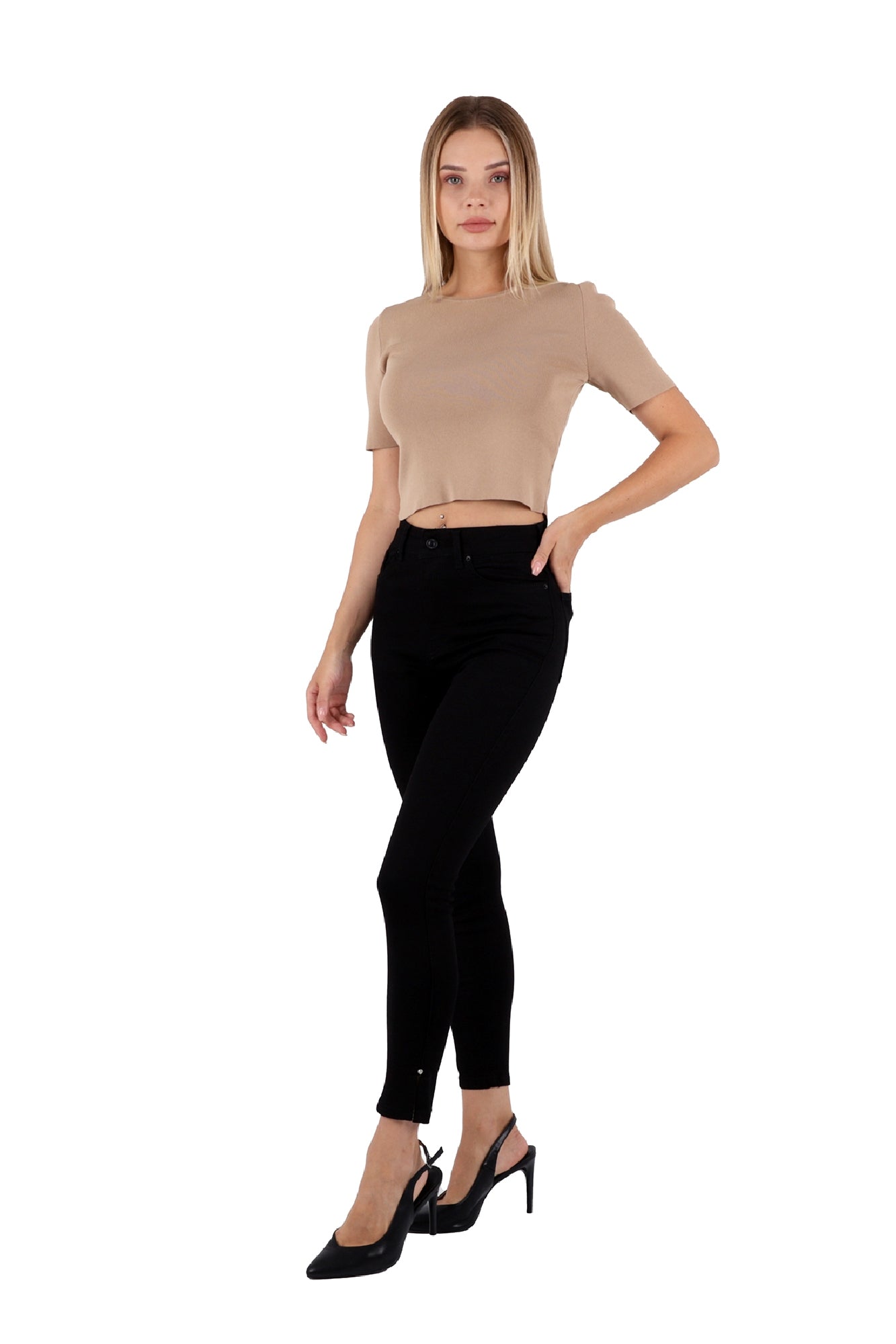 Yanı Yırtmaçlı Kot Pantolon 1745