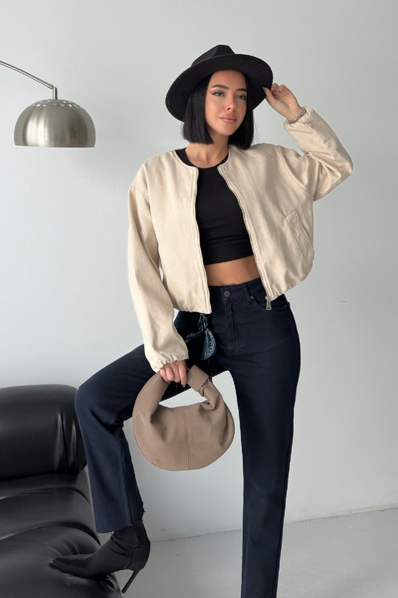 Şerit Detaylı Mom Fit Kot Pantolon 7111