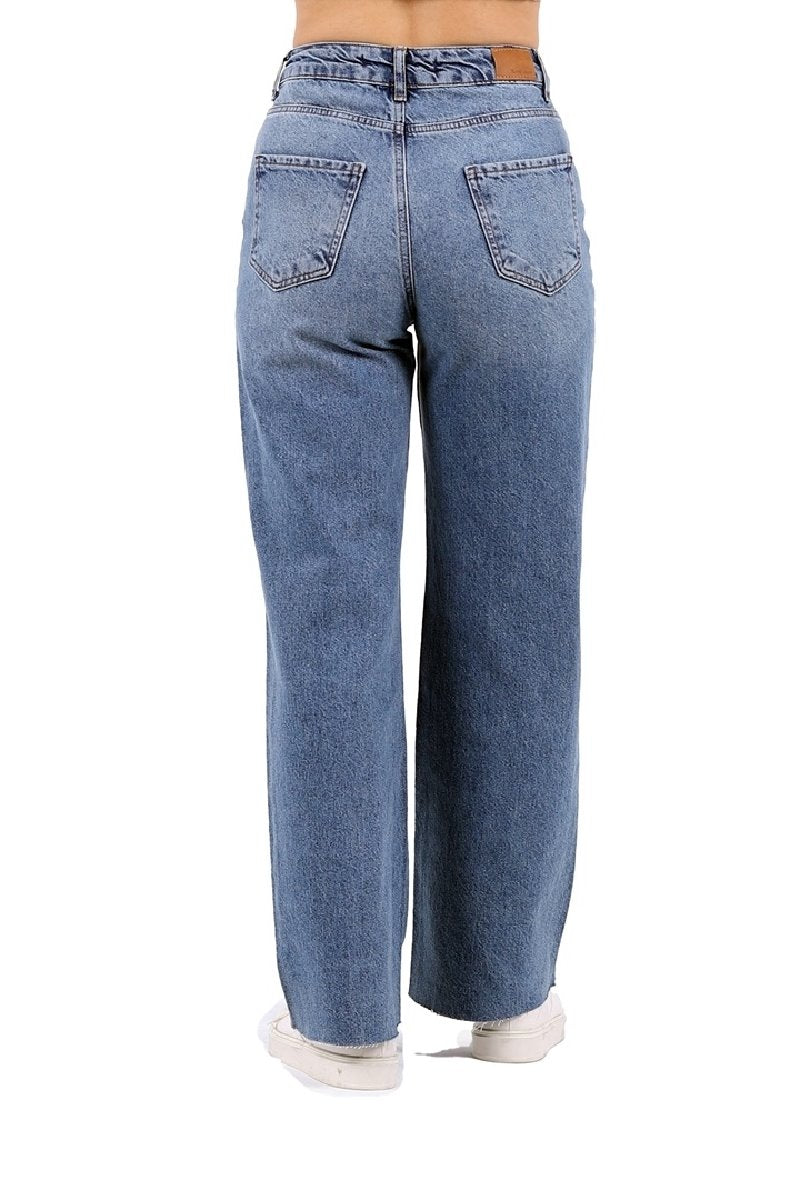 Dikişsiz Paça Beş Düğmali Relax Kot Pantolon 917