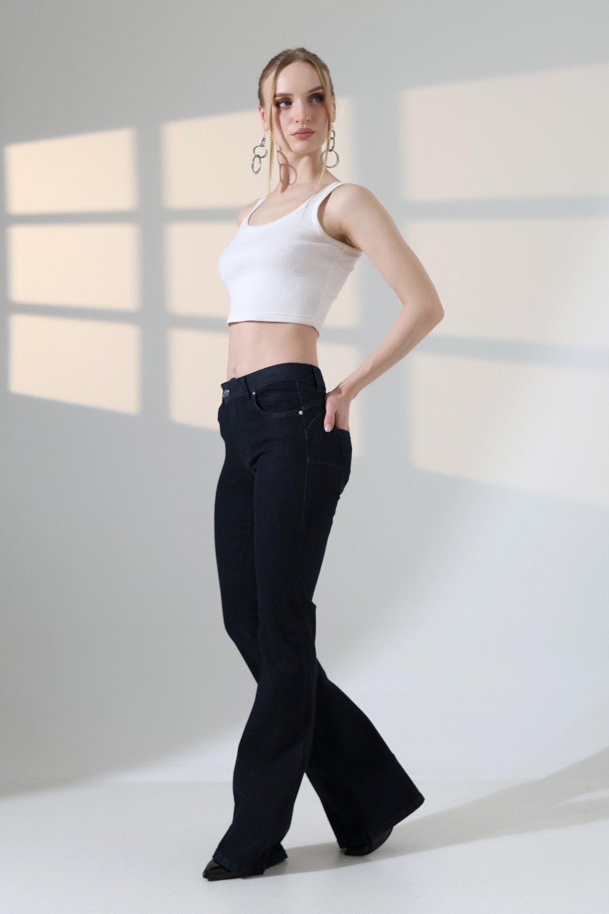 Push Up İspanyol Kot Pantolon 7108