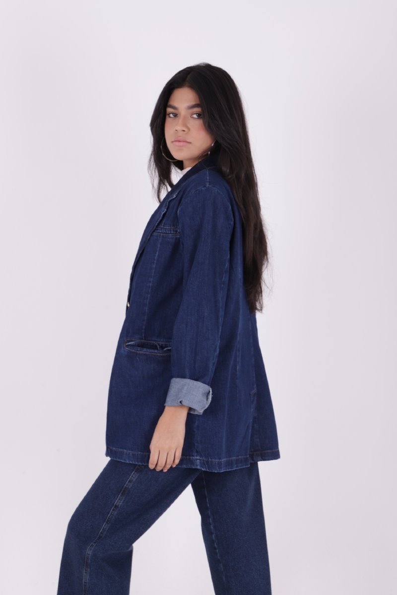 Düğmeli Klasik Blazer Ceket 6066