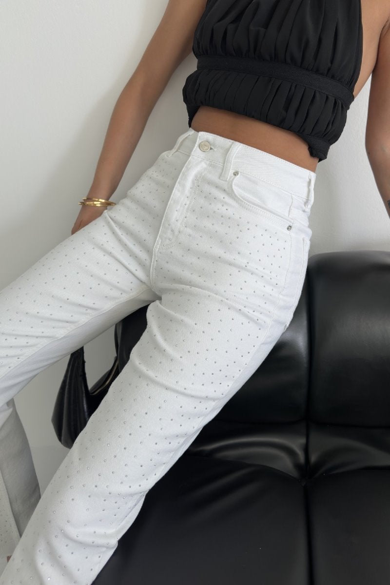 Serpme Yıldızlı Mom Fit Kot Pantolon 7040