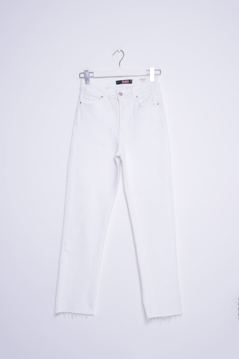 Dikişsiz Paça Mom Fit Kot Pantolon 764