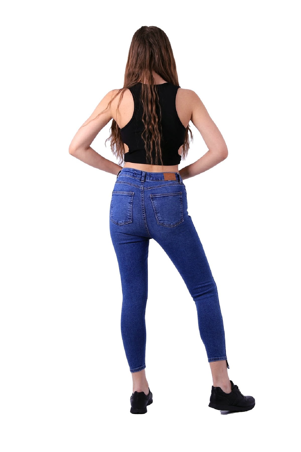 Asimetrik Paçalı Kot Pantolon 935