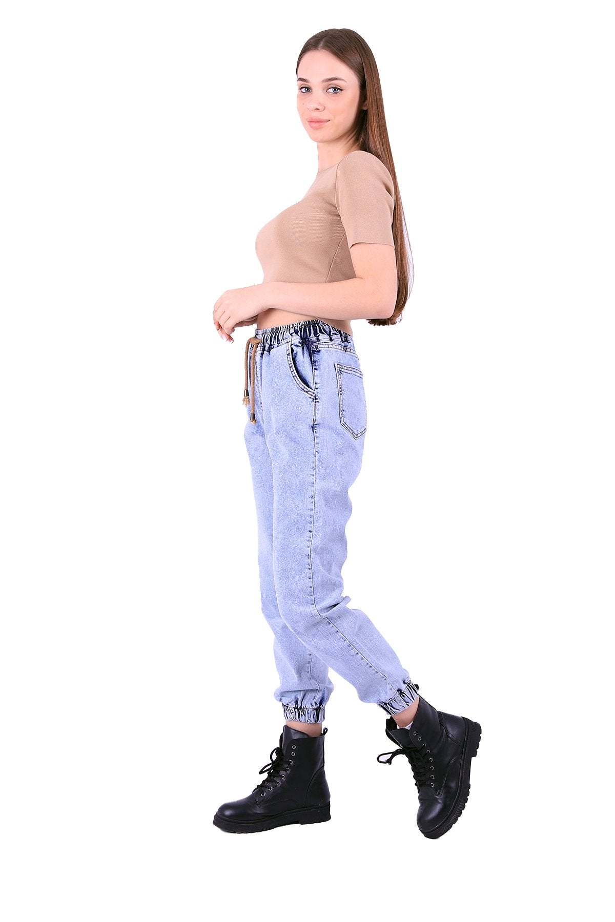 Beli Lastikli Mom Pantolon 808