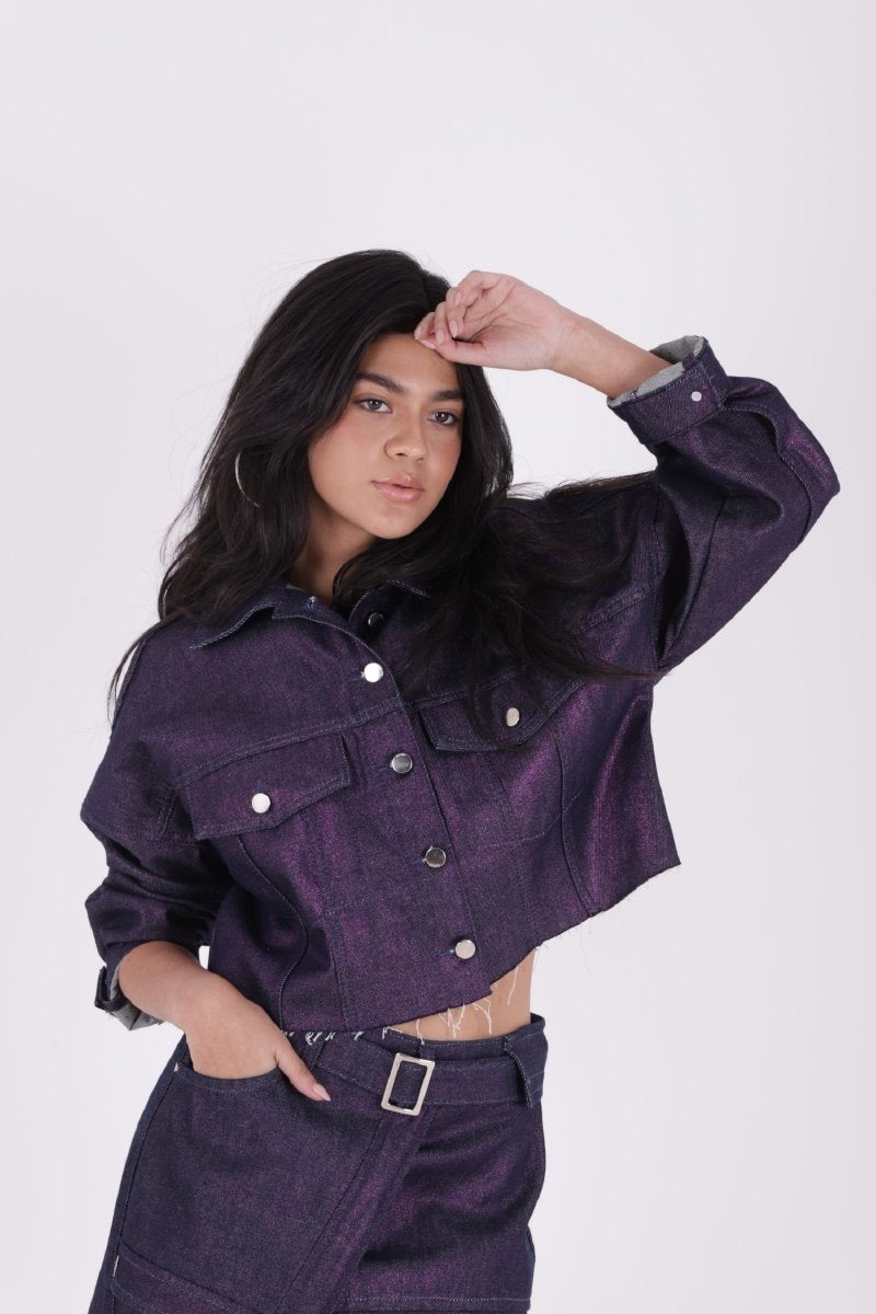 Kısa Oversize Kot Ceket 651