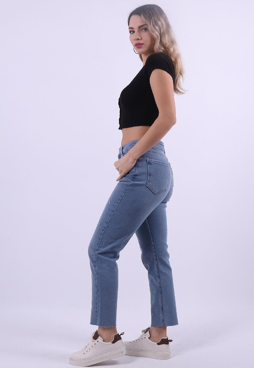 Droplu Mom Fit Pantolon 1724