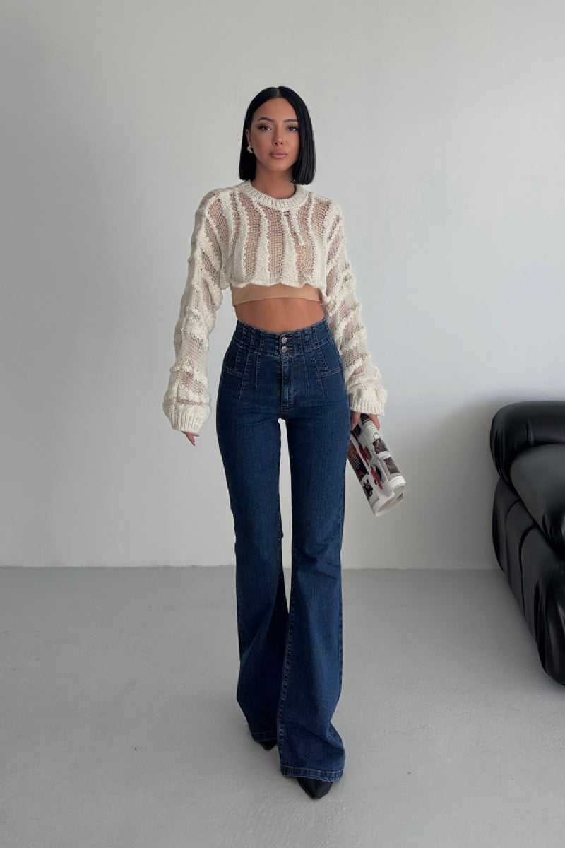 Pensli İspanyol Kot Pantolon 7021