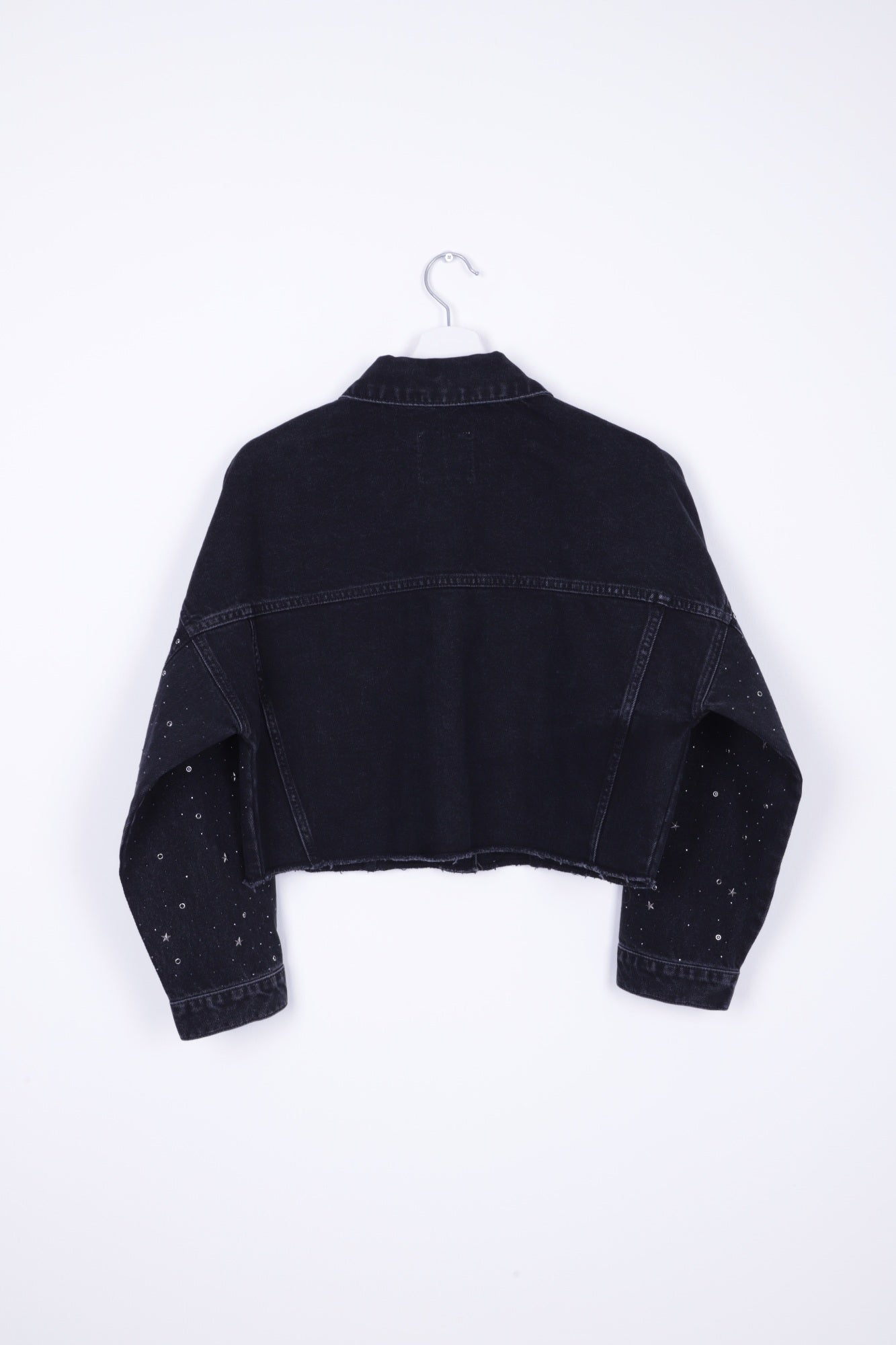 Taşlı Kısa Oversize Kot Ceket 6005