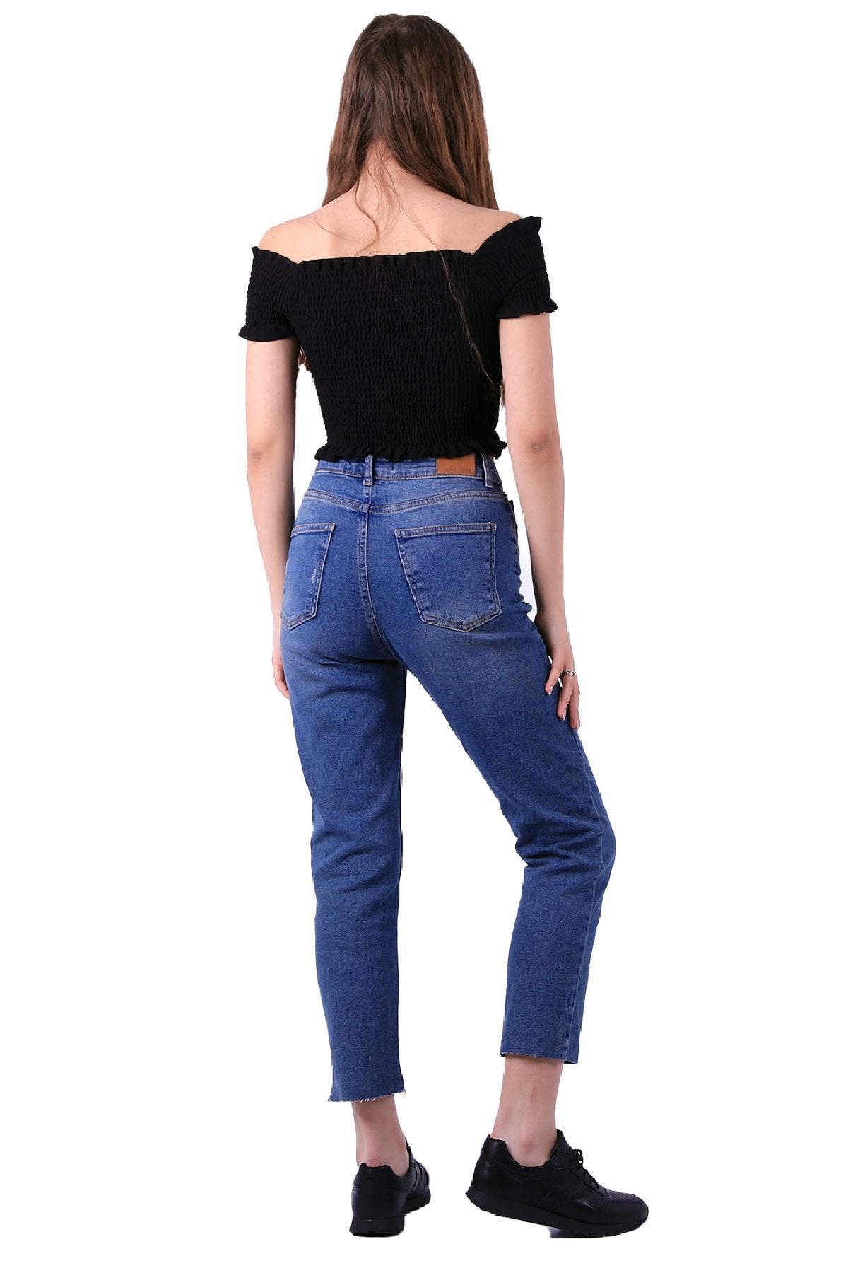 5 Düğmeli Mom Fit Kot Pantolon 745