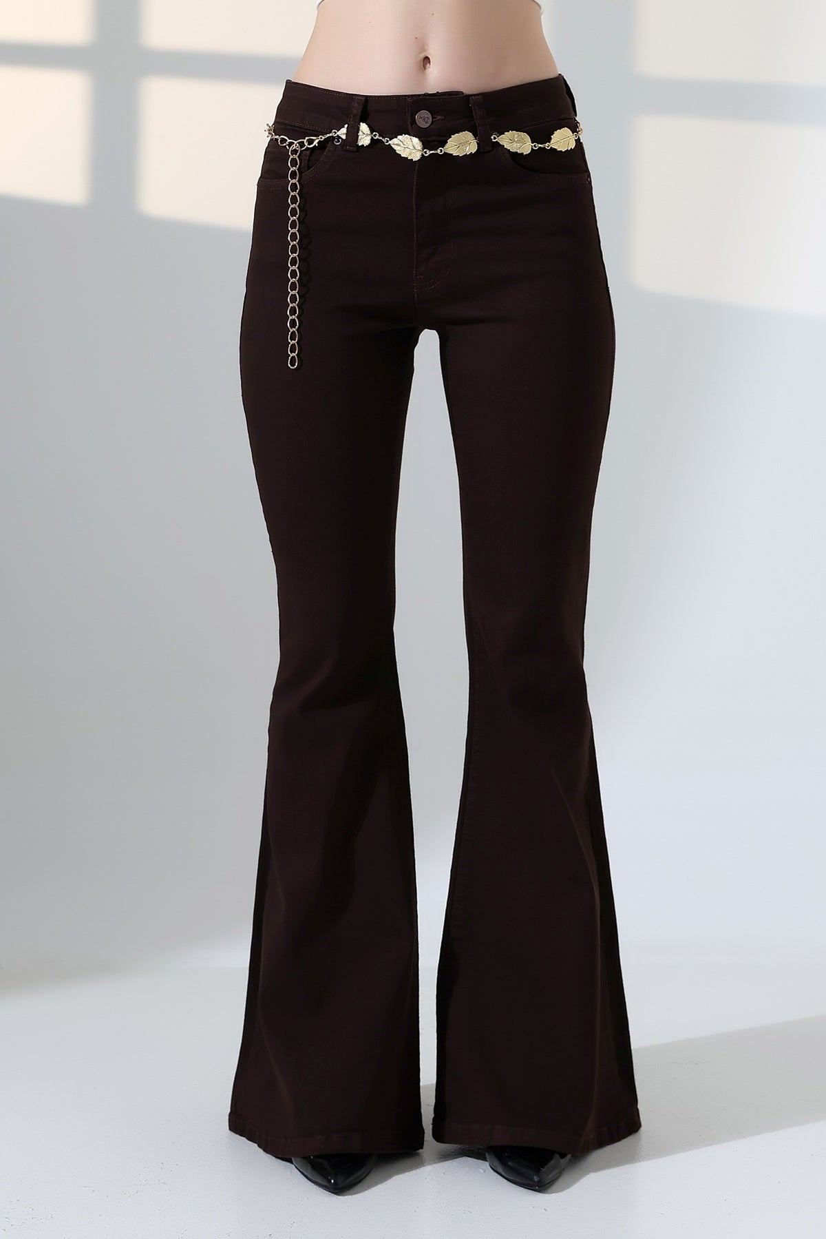 Geniş İspanyol Kot Pantolon 7067