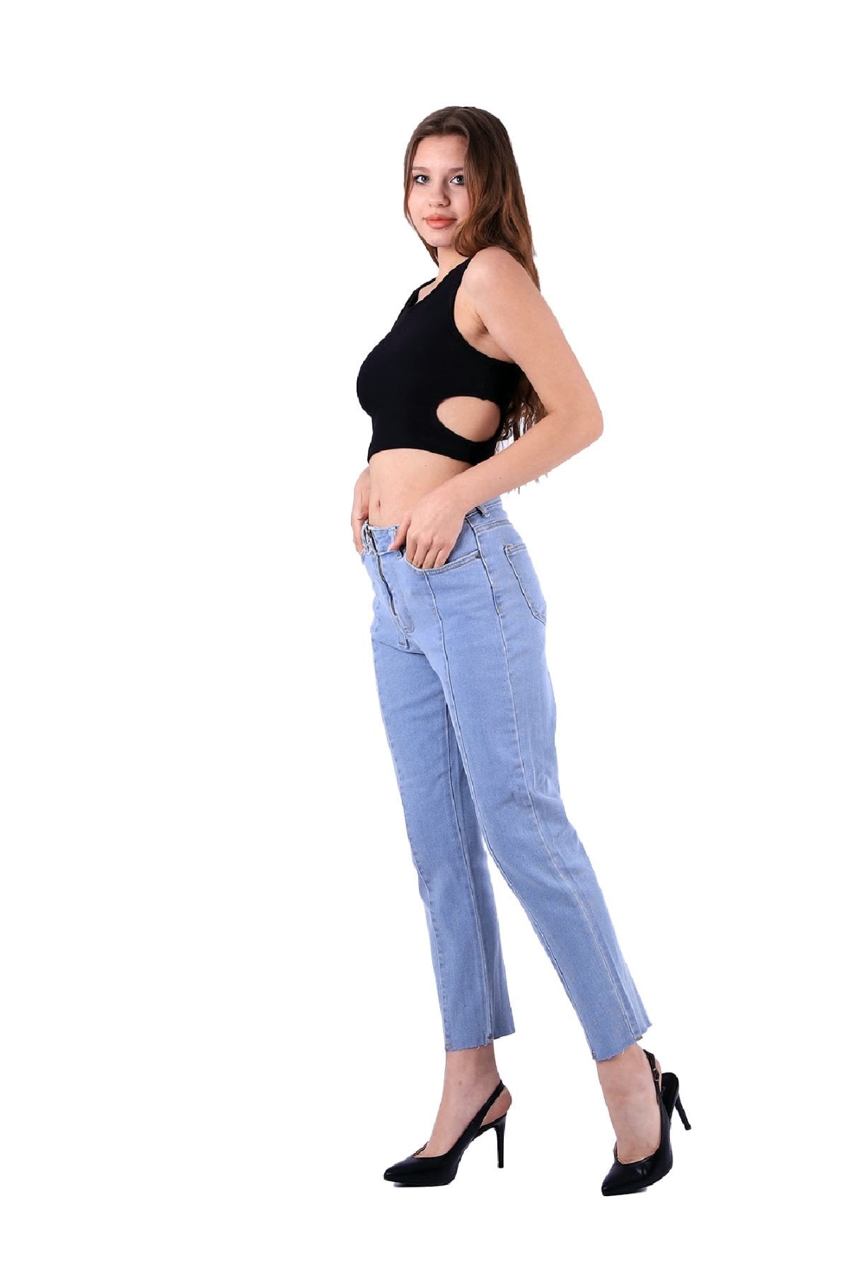 Ütü Hattı Dikişli Kot Pantolon 922