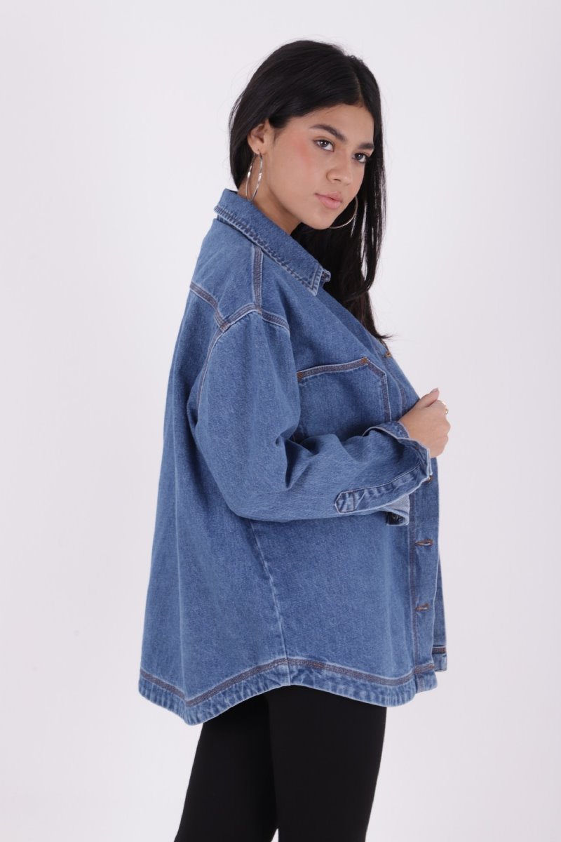 Orta Boy Oversize Kot Ceket 6069