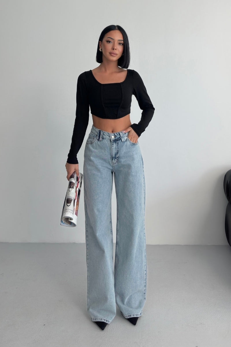 Bol Paça Baggy Relax Kot Pantolon 7031