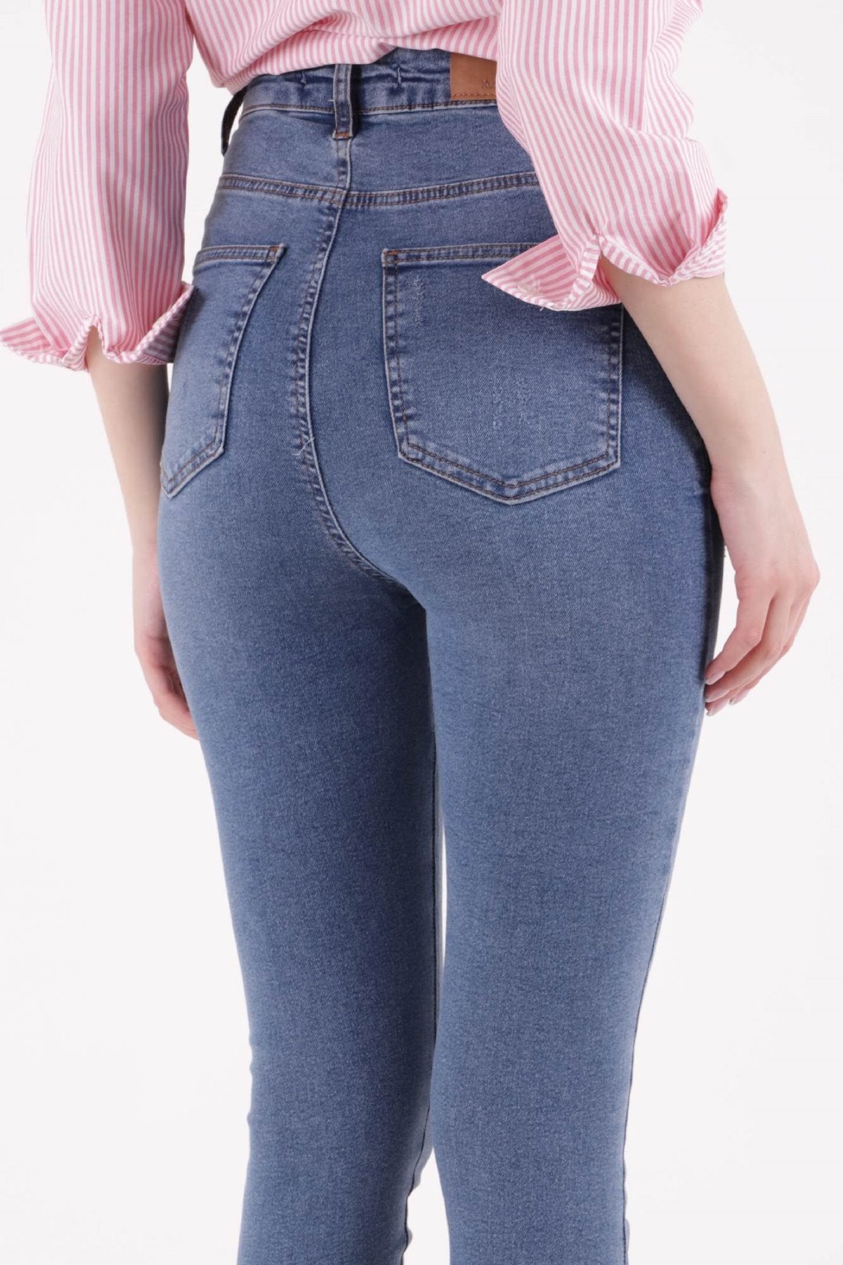 Asimetrik Paça Kot Pantolon 713
