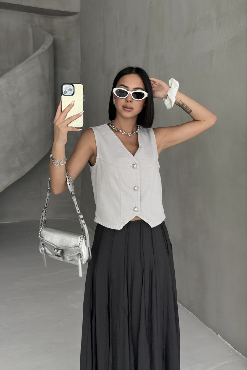 Düğmeli Yelek 6156