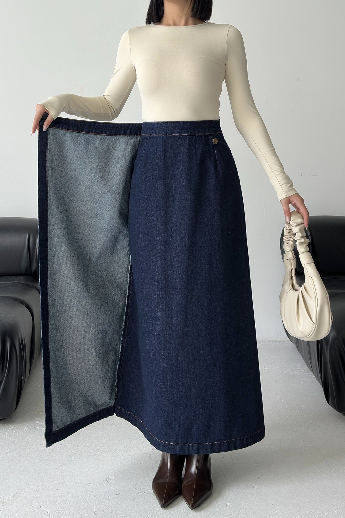 Kapaklı Uzun Boy Kot Etek 1941