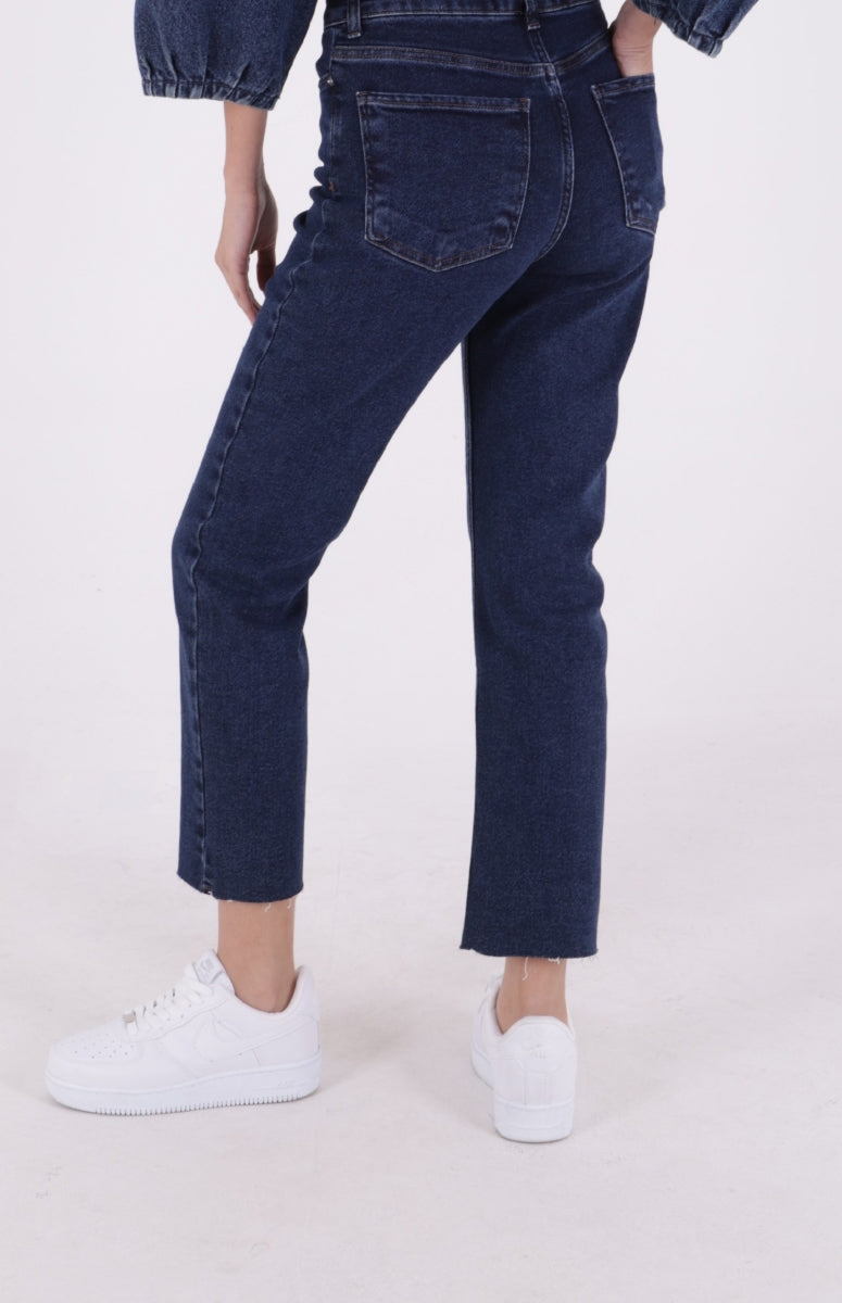 Dikişsiz Paça Mom Fit Kot Pantolon 764
