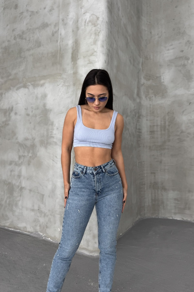 Tık Likra Kot Pantolon 7036