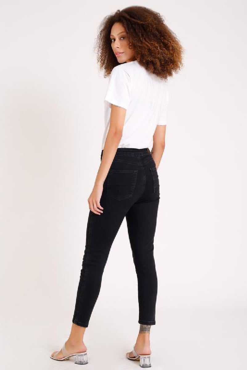 Yandan Bağcıklı Kot Pantolon 725