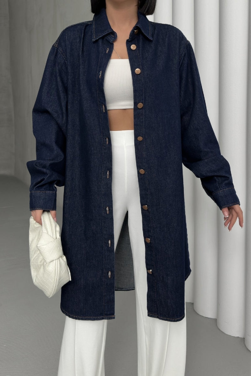 Balon Kollu Düğmeli Gömlek 6093