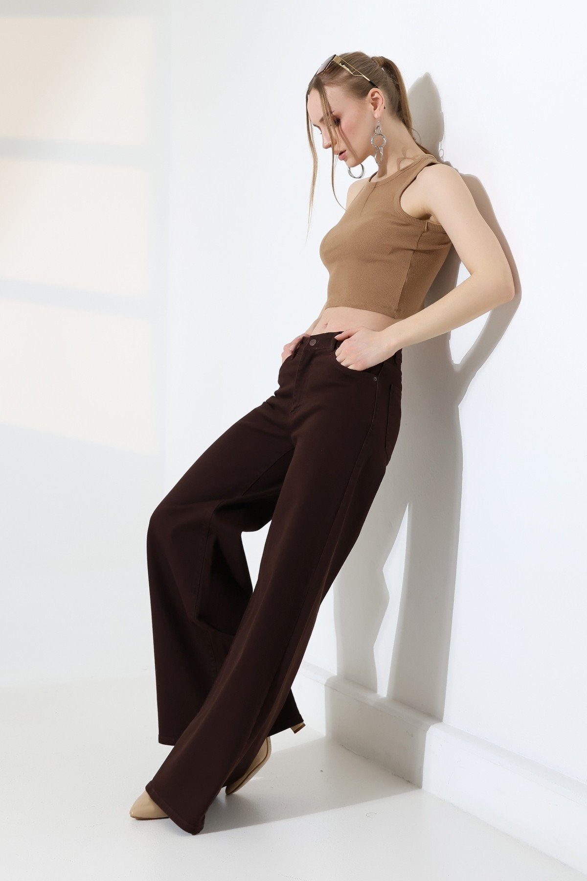 Geniş Paça Kot Pantolon 7082