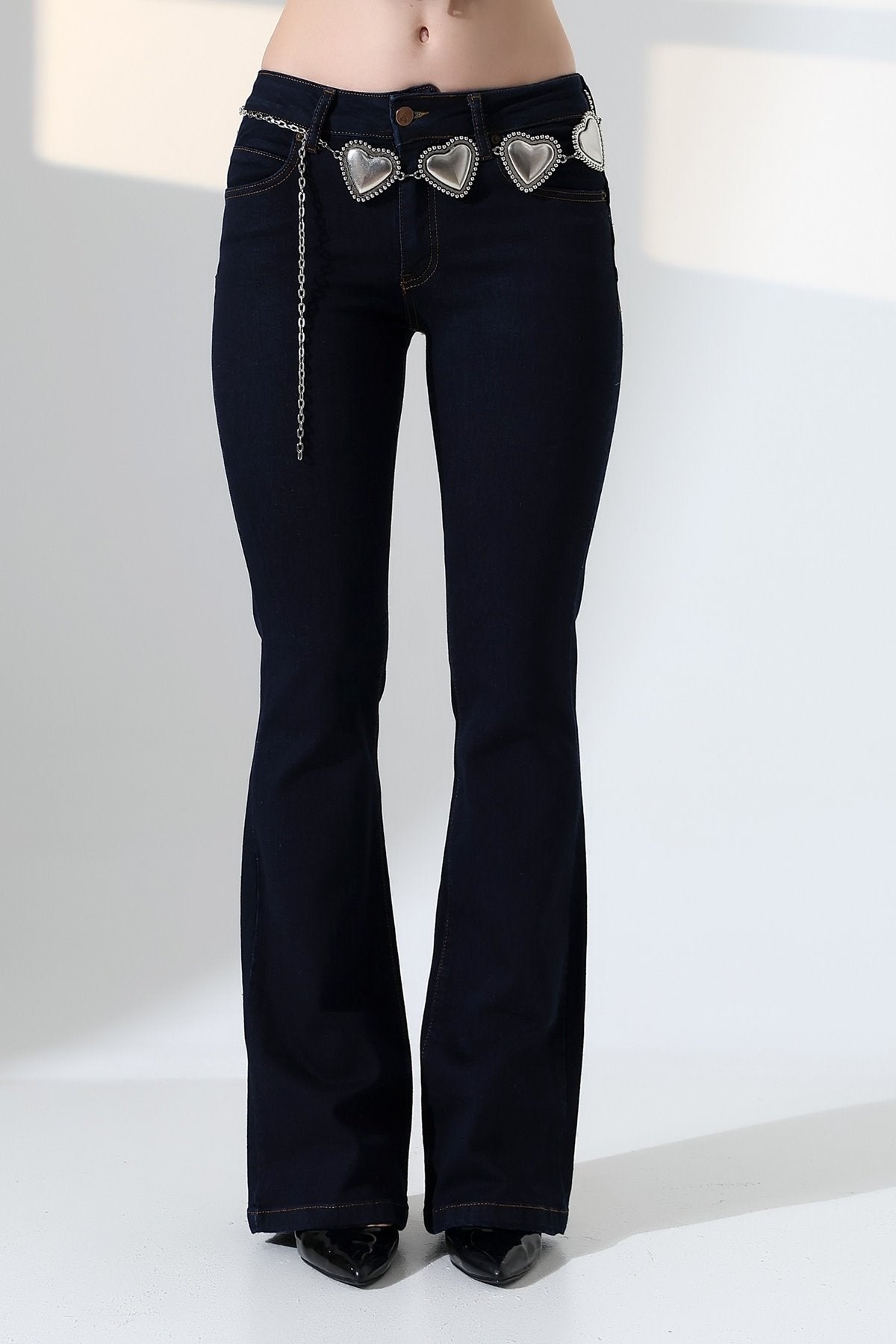 Push Up İspanyol Kot Pantolon 7108