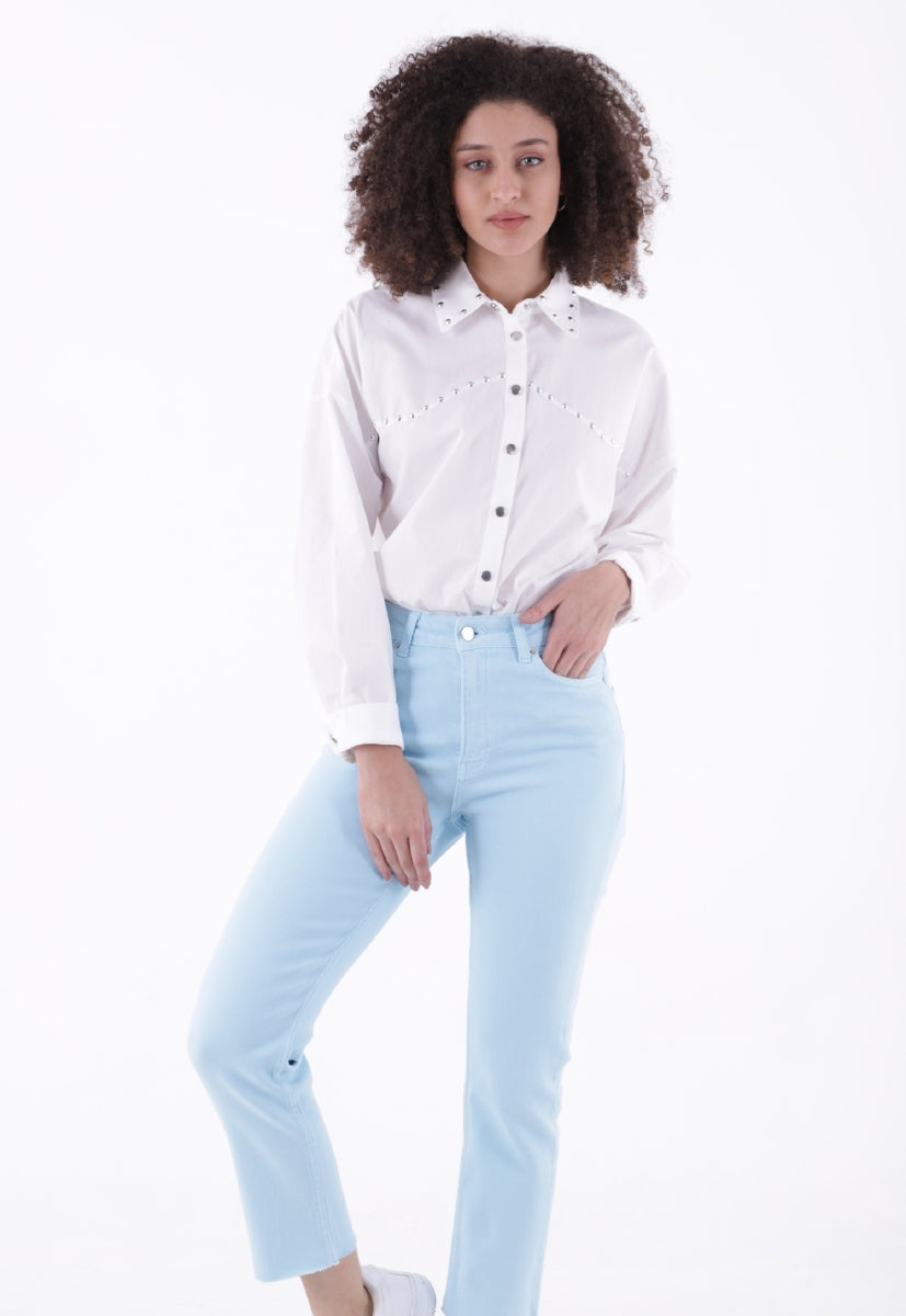 Dikişsiz Paça Mom Fit Kot Pantolon 764