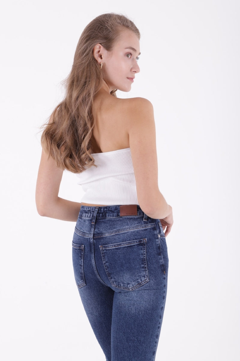 Yüksel Bel Straight Kot Pantolon 7033