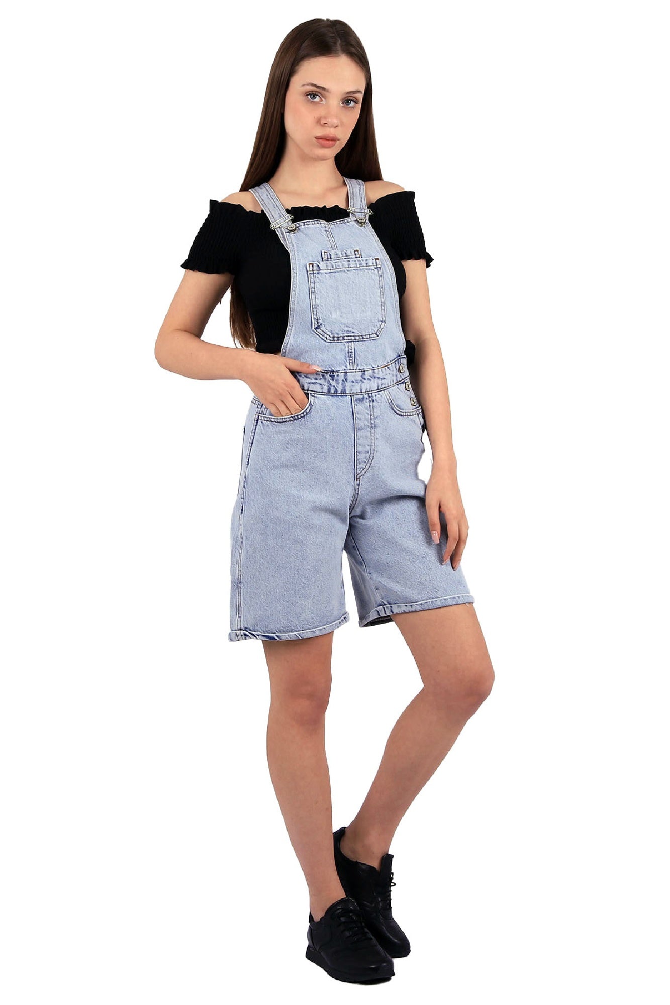 Şortlu Kot Salopet 386