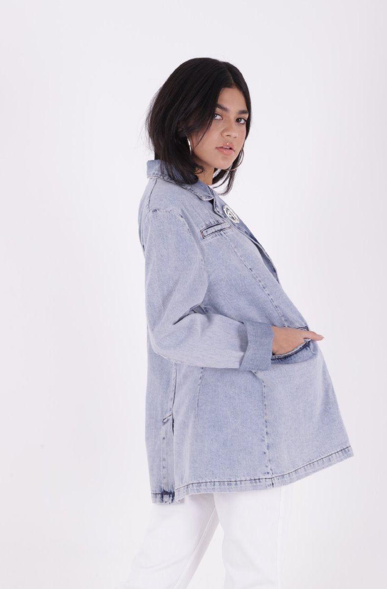 Düğmeli Klasik Blazer Ceket 6066
