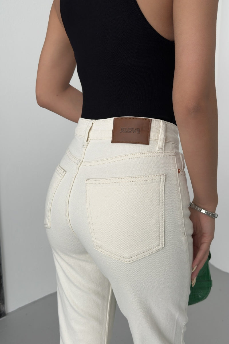 İspanyol Mom Fit Kot Pantolon 1706