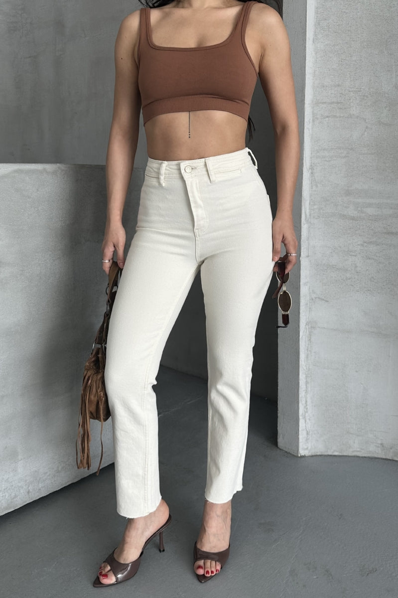 Cep Detaylı Palazzo Kot Pantolon 7073