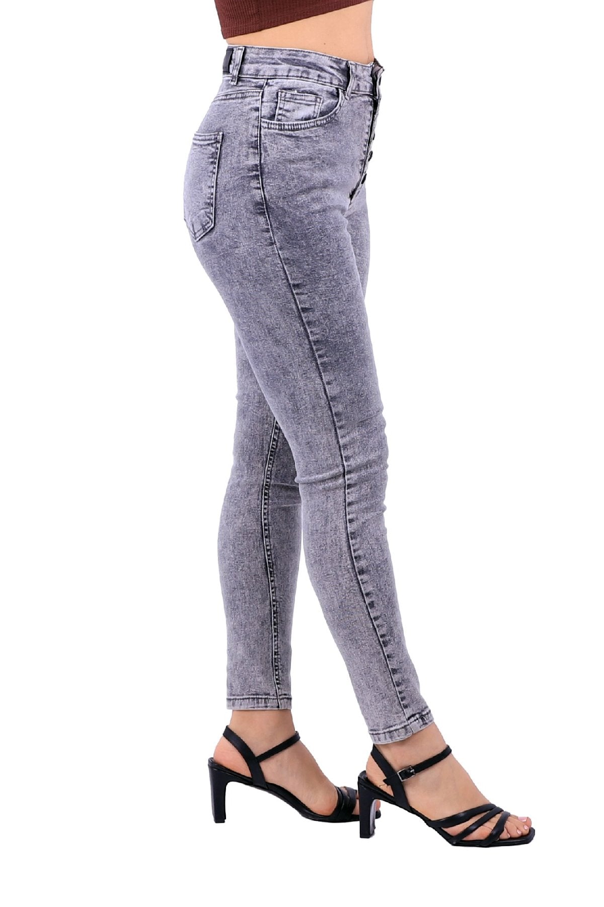 Önü 5 Düğmeli Skinny Kot Pantolon 755