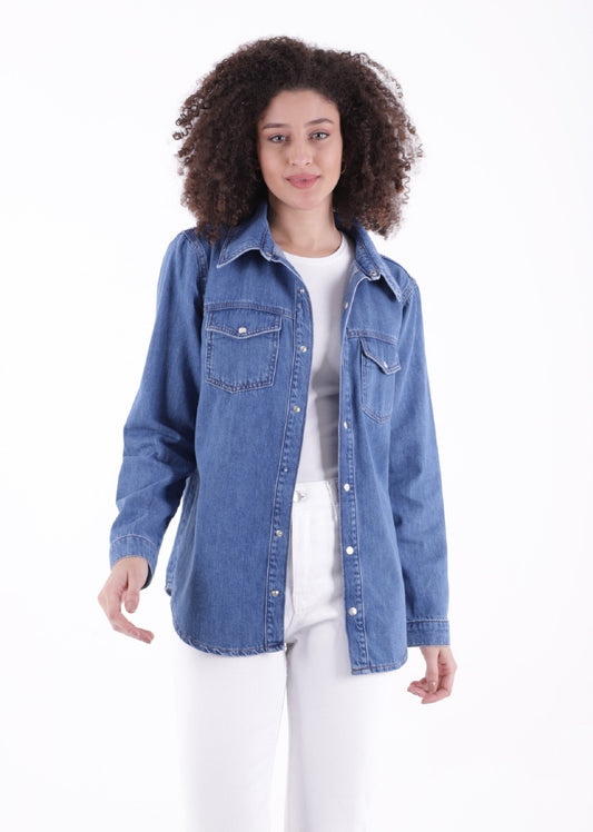 Snap Denim Shirt