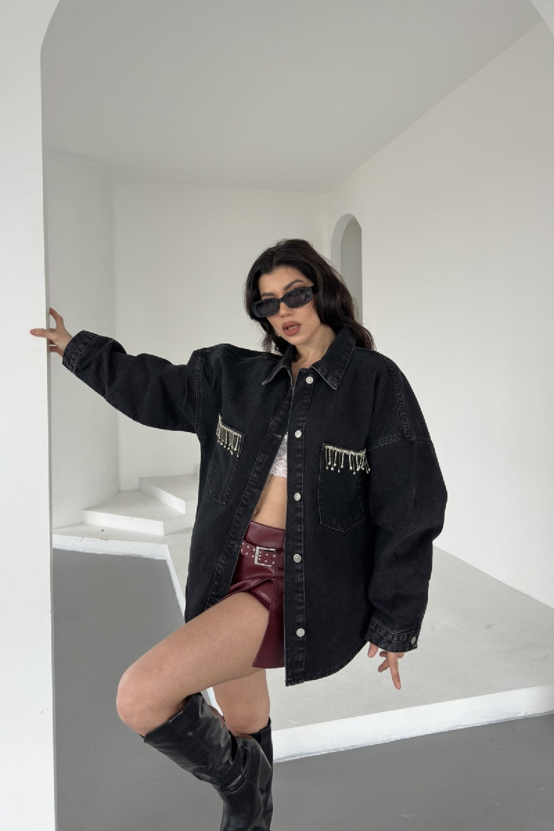 Oversize Kot Gömleklı