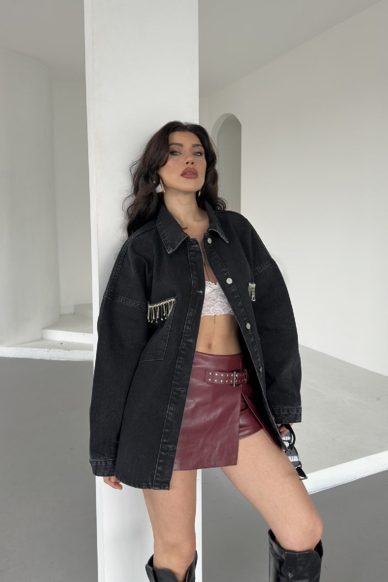 Oversize Kot Gömleklı