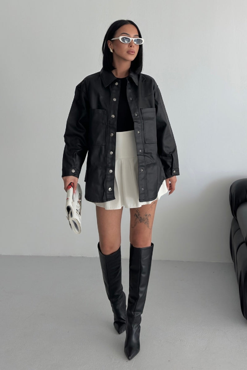 Cepli Oversize Kot Gömlek