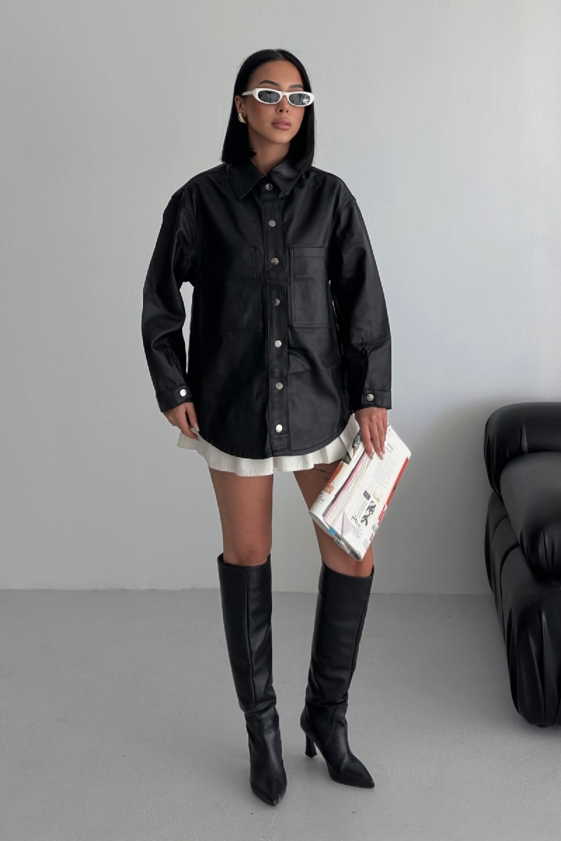 Cepli Oversize Kot Gömlek