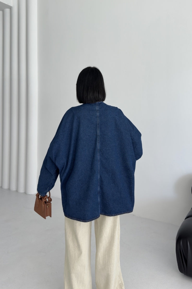 Oversize Yarasa Kollu Kot Ceket