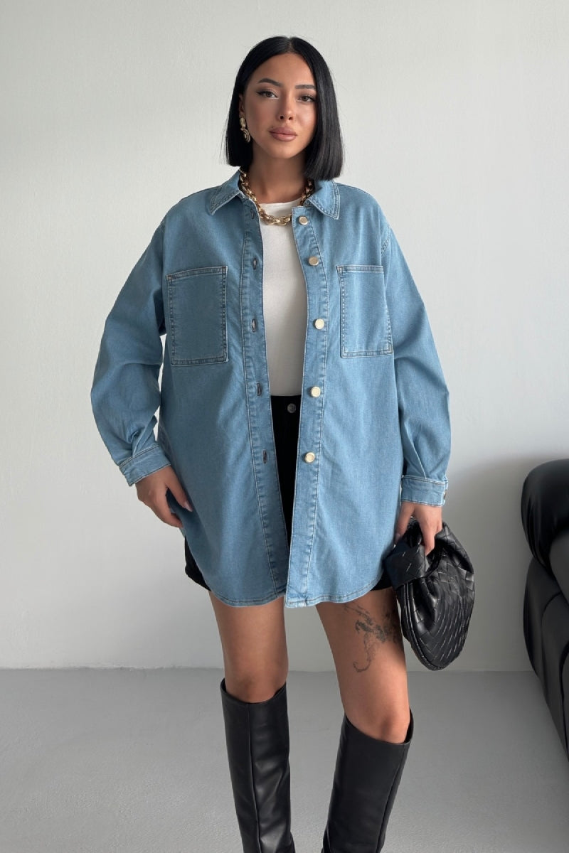Oversize Kot Gömlek
